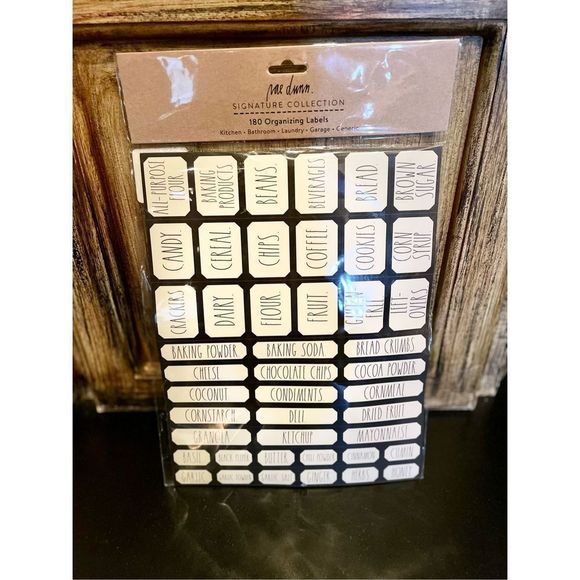 RAE DUNN 180 Organizing Labels
Kitchen • Bathroom • Laundry • Garage • Generic - Picture 6 of 11